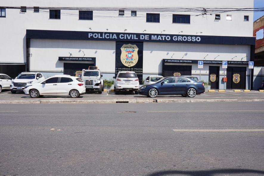 Fachada da Polícia Civil de Mato Grosso em Cuiabá