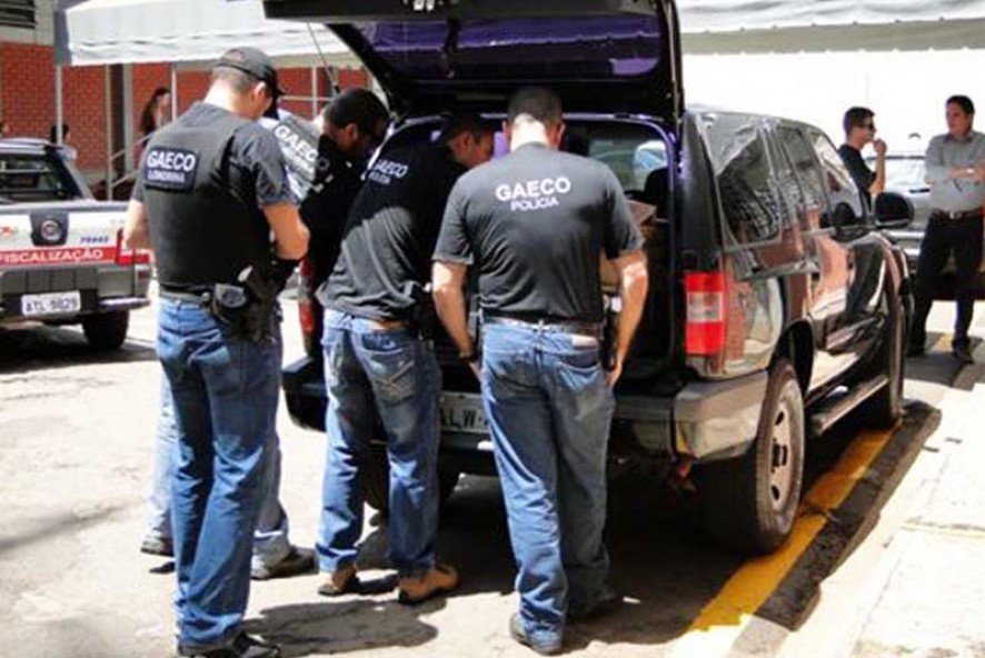 Agentes do GAECO durante operação policial em Mato Grosso