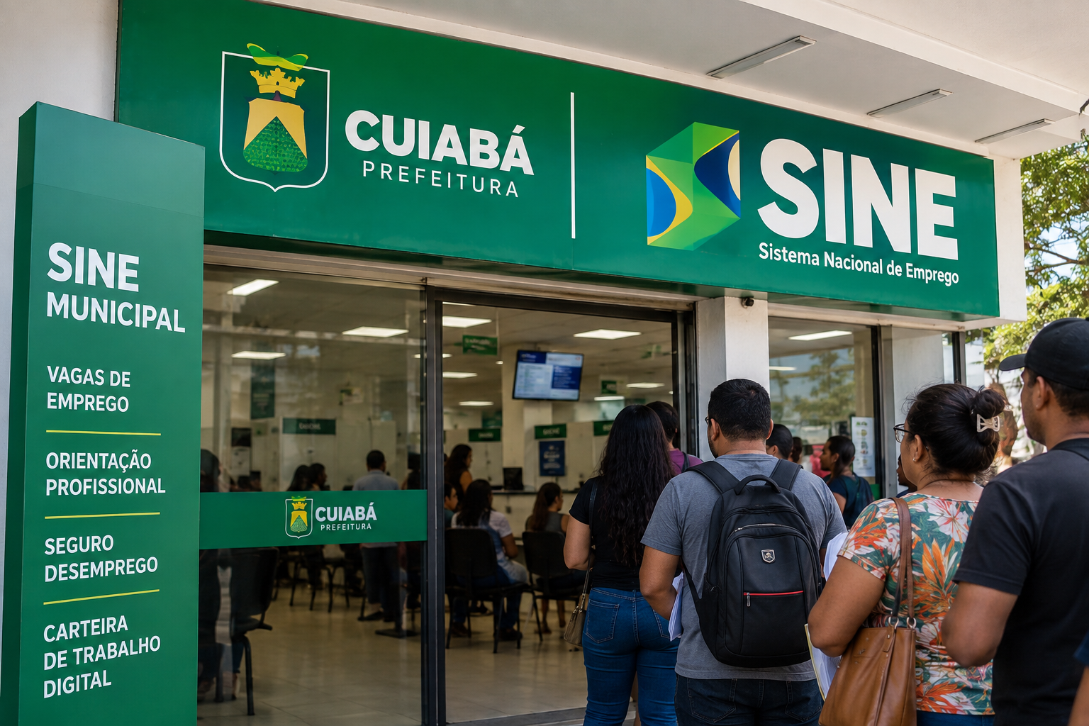 Candidatos procuram vagas de emprego no Sine Municipal de Cuiabá